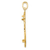 14k Yellow Gold Polished Hand Twisted Ribbon and Diamond-cut 39.5mm Prong Coin Bezel Pendant