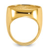 10k Yellow Gold Mens Polished Classic Open Back 22.0mm Coin Bezel Ring