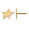 Sterling Silver Gold-plated NHL LogoArt Dallas Stars Extra Small Post Earrings