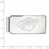 Sterling Silver Rhodium-plated NHL LogoArt Minnesota Wild Money Clip