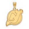 10k Gold NHL LogoArt New Jersey Devils Large Pendant