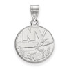 10k White Gold NHL LogoArt New York Islanders Medium Pendant