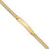 7" 14k Yellow Gold Curb Link ID Bracelet LID63-7