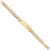 7" 14k Yellow Gold Curb Link ID Bracelet LID82-7