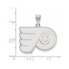 Sterling Silver Rhodium-plated NHL LogoArt Philadelphia Flyers Large Pendant