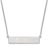 Sterling Silver Rhodium-plated NHL LogoArt San Jose Sharks Small Bar 18 inch Necklace