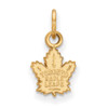 Sterling Silver Gold-plated NHL LogoArt Toronto Maple Leafs Extra Small Pendant