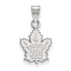 10k White Gold NHL LogoArt Toronto Maple Leafs Small Pendant
