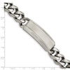 8.75" Stainless Steel Polished and Antiqued Curb ID Link Bracelet