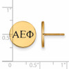 Sterling Silver Gold-plated LogoArt Alpha Epsilon Phi Sorority Greek Letters Black Enamel Post Earrings