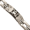 9" Stainless Steel Brushed and Polished Black IP-plated DAD Bracelet