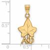 Sterling Silver Gold-plated LogoArt Alpha Phi Sorority Symbol Small Pendant