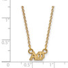 Sterling Silver Gold-plated LogoArt Alpha Phi Sorority Greek Letters Extra Small Pendant 18 inch Necklace