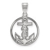 Sterling Silver Rhodium-plated LogoArt Alpha Sigma Tau Sorority Symbol Medium Circle Pendant