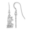 Sterling Silver Rhodium-plated LogoArt Alpha Xi Delta Sorority Symbol Small Dangle Wire Earrings