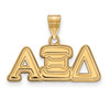 Sterling Silver Gold-plated LogoArt Alpha Xi Delta Sorority Greek Letters Medium Pendant