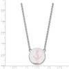 Sterling Silver Rhodium-plated LogoArt Delta Gamma Sorority Symbol Large Color Enamel Pendant 18 inch Necklace SS045DG-18