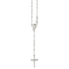 18" Sterling Silver Polished Rosary Necklace QH2393-18