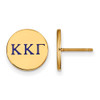 Sterling Silver Gold-plated LogoArt Kappa Kappa Gamma Sorority Greek Letters Color Enamel Post Earrings GP032KKG