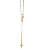 19.5" 14k Yellow Gold Polished 2mm Beaded Rosary Necklace