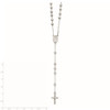 21" Sterling Silver Polished Rosary Necklace