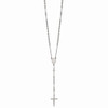 25" Stainless Steel 4mm Bead Rosary Necklace