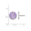 Sterling Silver Rhodium-plated LogoArt Sigma Kappa Sorority Symbol Color Enamel Post Earrings SS046SKP