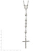 32.5" Stainless Steel  8mm Bead Rosary Necklace