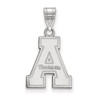 10k White Gold LogoArt Appalachian State University Medium Pendant