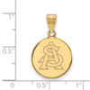 14k Gold LogoArt Arizona State University A-S Medium Disc Pendant