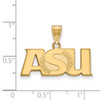 14k Gold LogoArt Arizona State University A-S-U Large Pendant