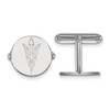 Sterling Silver Rhodium-plated LogoArt Arizona State University Pitchfork Cuff Links