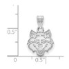 10k White Gold LogoArt Arkansas State University Wolf Small Pendant