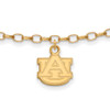 Sterling Silver Gold-plated LogoArt Auburn University 9 inch Anklet