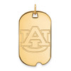 10k Gold LogoArt Auburn University Large Dog Tag Pendant