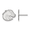 10k White Gold LogoArt Boise State University Bronco Small Post Earrings