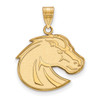 Sterling Silver Gold-plated LogoArt Boise State University Bronco Large Pendant