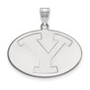 10k White Gold LogoArt Brigham Young University Letter Y Large Pendant