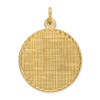 22mm x 16mm 14k Yellow Gold Patterned .013 Gauge Circular Engravable Disc Charm