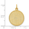 26mm x 19mm 14k Yellow Gold Patterned .013 Gauge Circular Engravable Disc Charm