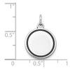 21.13mm x 15.18mm 14k White Gold w/Enamel .027 Gauge Circular Engravable Disc