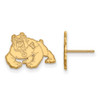 14k Gold LogoArt California State University Fresno Bulldog Small Post Earrings