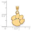 14k Gold LogoArt Clemson University Tiger Paw Small Pendant