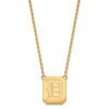 Sterling Silver Gold-plated LogoArt Duquesne University Letter D Large Pendant 18 inch Necklace