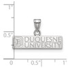 10k White Gold LogoArt Duquesne University Medium Pendant