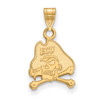 Sterling Silver Gold-plated LogoArt East Carolina University Pirate Small Pendant GP002ECU