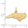 14k Gold LogoArt East Carolina University Map Extra Small Pendant