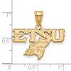 10K Gold LogoArt East Tennessee State U. Medium Pendant