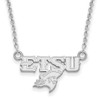 10K White Gold LogoArt East Tennessee State U. Small Necklace