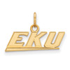 Sterling Silver Gold-plated LogoArt Eastern Kentucky University E-K-U Extra Small Pendant